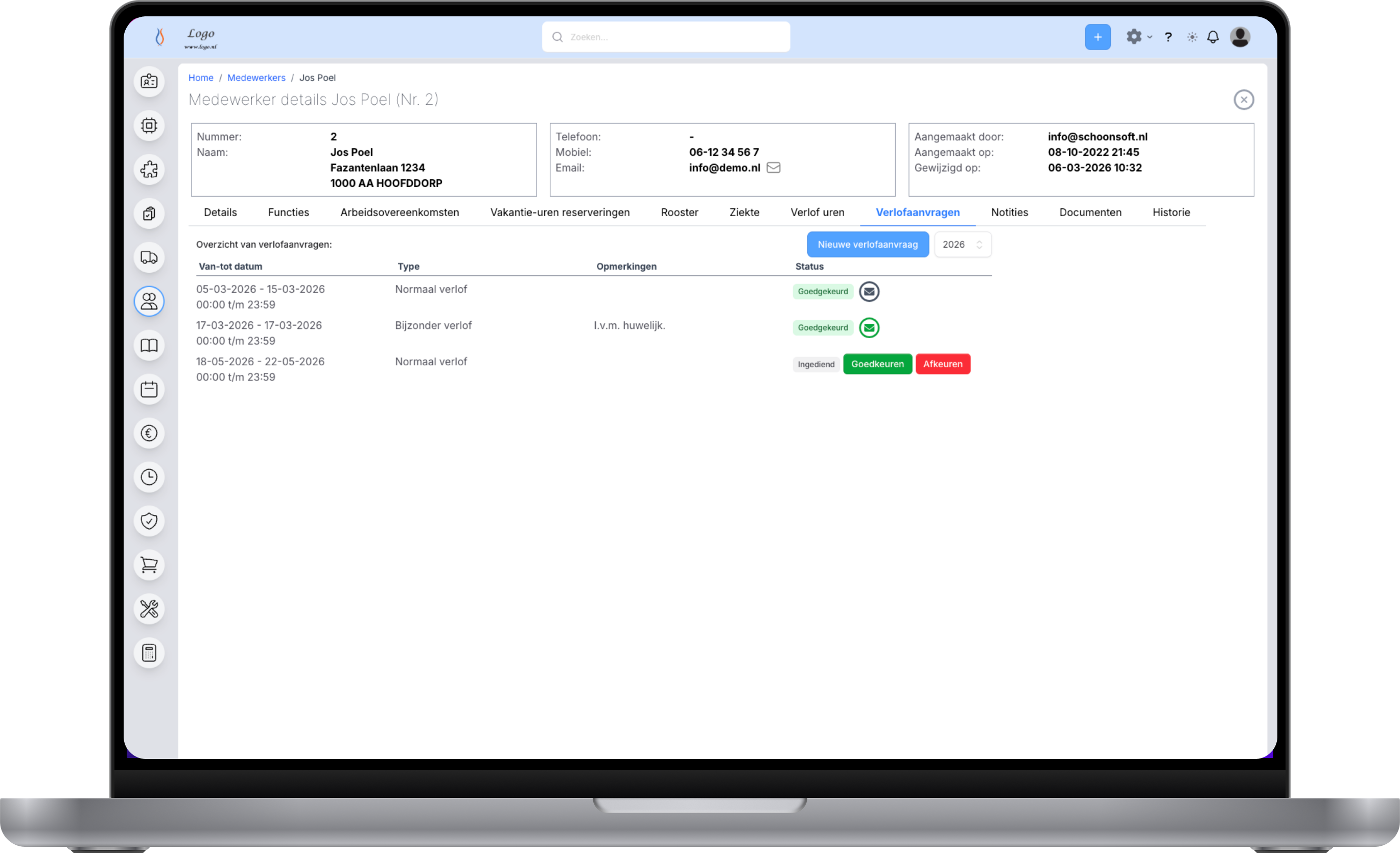 Verlofregistratie die werkt }}